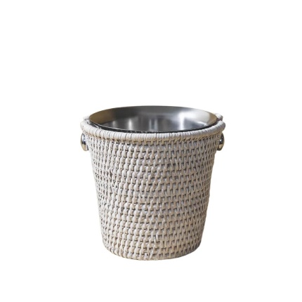 King Zoo-Mini Rattan Buz Kovası White Wash-30243668
