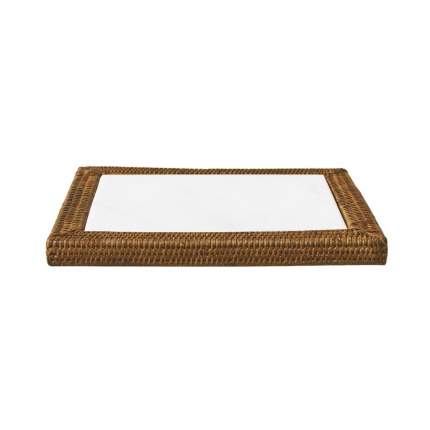 King Zoo-Rectangular Rattan Peynir Tabağı Shine Honey Brown-30243712