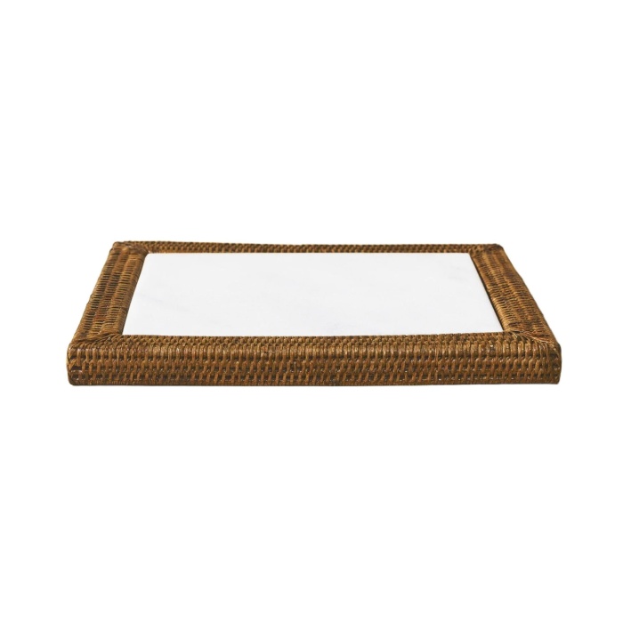 King Zoo-Rectangular Rattan Peynir Tabağı Shine Honey Brown-30243712