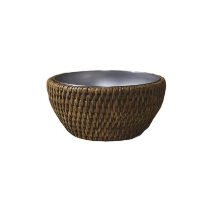 King Zoo-Yuvarlak Kuruyemiş Kasesi Mat Mid Brown-30243996