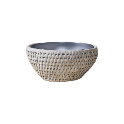 King Zoo-Yuvarlak Kuruyemiş Kasesi White Wash-30243989