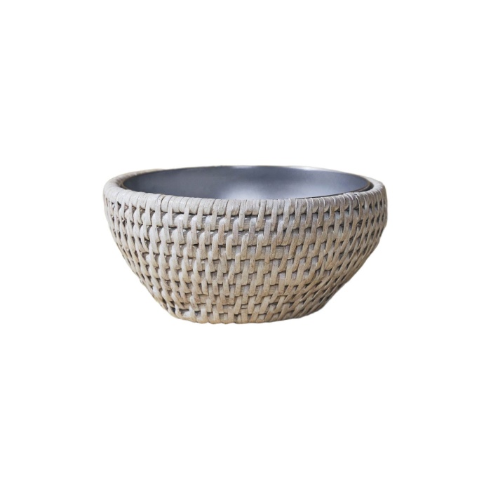 King Zoo-Yuvarlak Kuruyemiş Kasesi White Wash-30243989