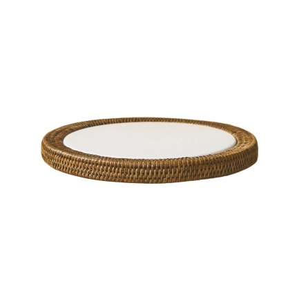 King Zoo-Yuvarlak Rattan Peynir Tabağı Shine Honey Brown-30243637